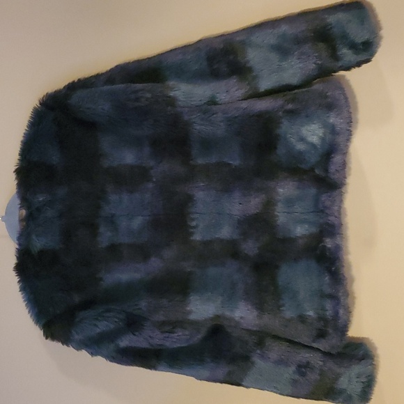 ANN TAYLOR Plaid Plush Faux Fur Jacket Size XS - Picture 5 of 11